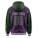 Custom Purple Dark Green Jacket