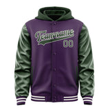 Custom Purple Dark Green Jacket