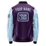 Custom Purple Light Blue Jacket JA070708071717080817