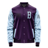 Custom Purple Light Blue Jacket JA070708071717080817