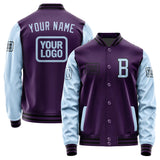 Custom Purple Light Blue Jacket JA070708071717080817