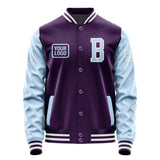 Custom Purple Light Blue Jacket JA070708071818080818