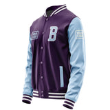 Custom Purple Light Blue Jacket JA070708071818080818