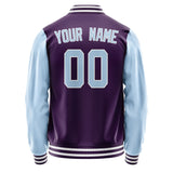 Custom Purple Light Blue Jacket JA0707080718B31808
