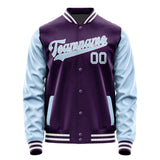 Custom Purple Light Blue Jacket JA0707080718B31808