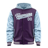 Custom Purple Light Blue Jacket