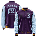 Custom Purple Light Blue Jacket JA070708071917080817