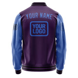 Custom Purple Sky Blue Jacket JA070709071717090917