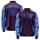 Custom Purple Sky Blue Jacket JA070709071717090917