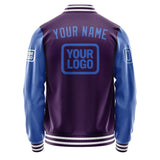 Custom Purple Sky Blue Jacket JA070709071818090918