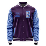 Custom Purple Sky Blue Jacket JA070709071818090918