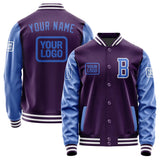 Custom Purple Sky Blue Jacket JA070709071818090918