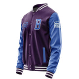 Custom Purple Sky Blue Jacket JA070709071818090918