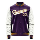 Custom Purple White Jacket JA0707180719B31918