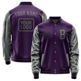 Custom Purple Dark Grey Jacket JA070720071717202017