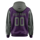 Custom Purple Dark Grey Jacket
