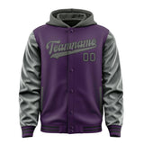 Custom Purple Dark Grey Jacket