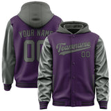 Custom Purple Dark Grey Jacket