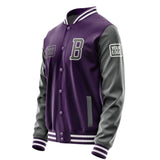 Custom Purple Dark Grey Jacket JA070720071818202018