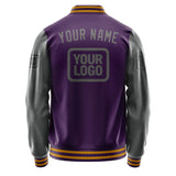 Custom Purple Dark Grey Jacket JA070720071917202017