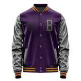 Custom Purple Dark Grey Jacket JA070720071917202017