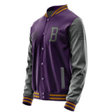 Custom Purple Dark Grey Jacket JA070720071917202017