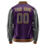Custom Purple Dark Grey Jacket JA0707200719B31920