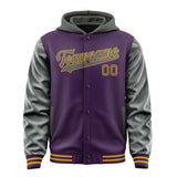 Custom Purple Dark Grey Jacket