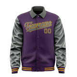 Custom Purple Dark Grey Jacket