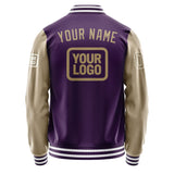 Custom Purple Light Khaki Jacket JA070725071818252518