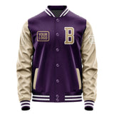 Custom Purple Light Khaki Jacket JA070725071818252518