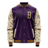 Custom Purple Light Khaki Jacket JA070725071917252517