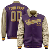 Custom Purple Light Khaki Jacket