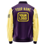 Custom Purple Light Yellow Jacket JA070726071717262617