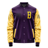 Custom Purple Gold Jacket JA070730071717303017