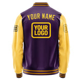 Custom Purple Gold Jacket JA070730071917303017