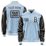 Custom Light Blue Brown Jacket