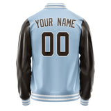 Custom Light Blue Brown Jacket JA0808010818B31801