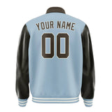 Custom Light Blue Brown Jacket