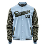 Custom Light Blue Olive Jacket JA0808020817B31702
