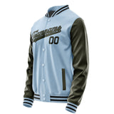 Custom Light Blue Olive Jacket JA0808020817B31702