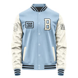 Custom Light Blue Cream Jacket JA080803081717030317