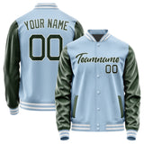 Custom Light Blue Dark Green Jacket