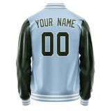 Custom Light Blue Dark Green Jacket JA0808060818B31806