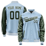 Custom Light Blue Dark Green Jacket