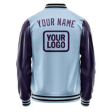 Custom Light Blue Purple Jacket JA080807081717070717