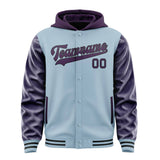 Custom Light Blue Purple Jacket