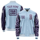 Custom Light Blue Purple Jacket