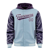Custom Light Blue Purple Jacket