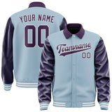 Custom Light Blue Purple Jacket